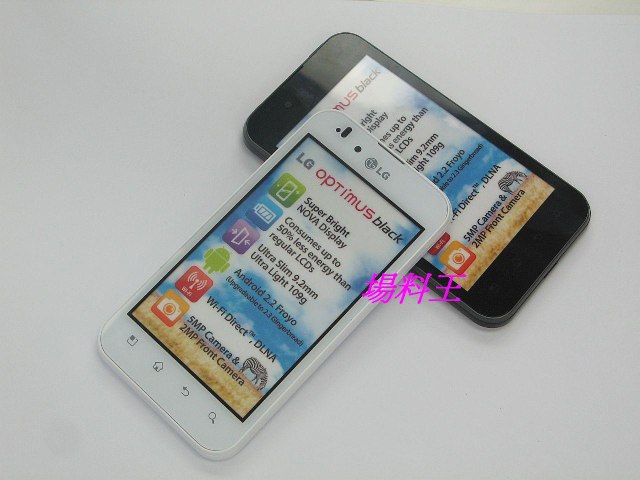 LG Optimus Black P970 白色 有助銷情轉好 LG Optimus Black P970 白色 有助銷情轉好