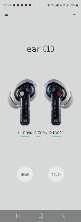 應用程式主頁可以看到耳機和充電盒的電量