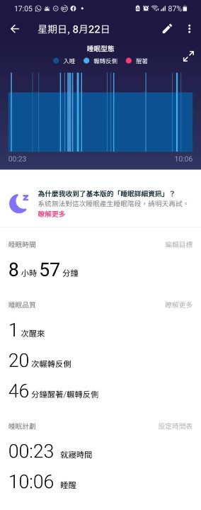 睡眠報告介面 睡眠報告介面