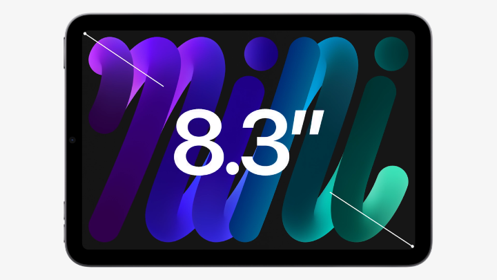上代螢幕 7.9 吋,新設計變成 8.3 吋。