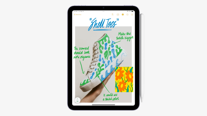 Apple Pencil 2 可以磁吸式貼附在機身右側。